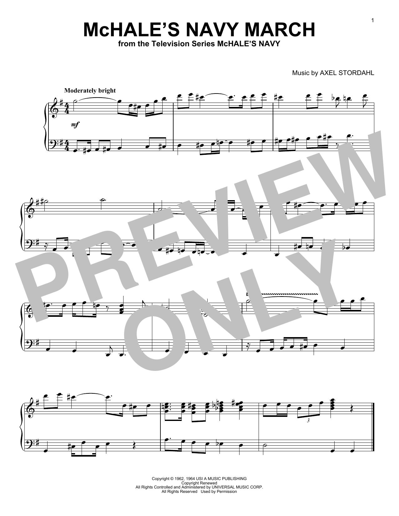 Axel Stordahl McHale's Navy March Sheet Music Notes & Chords for Piano Solo - Download or Print PDF Axel Stordahl McHale's Navy March Sheet Music Notes & Chords for Piano Solo - Download or Print PDF