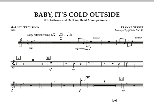 John Moss Baby It S Cold Outside Mallet Percussion Sheet Music Download Pdf Score 287566