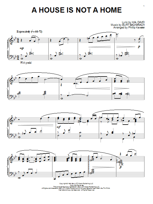 Phillip Keveren A House Is Not A Home Sheet Music Notes & Chords for Piano - Download or Print PDF Phillip Keveren A House Is Not A Home Sheet Music Notes & Chords for Piano - Download or Print PDF
