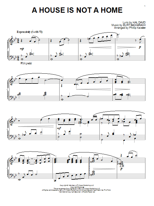 Phillip Keveren A House Is Not A Home Sheet Music Notes & Chords for Piano - Download or Print PDF