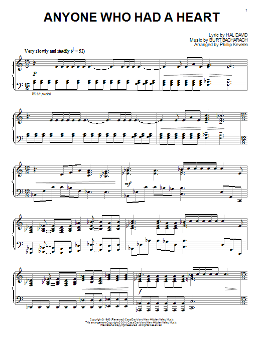 Phillip Keveren Anyone Who Had A Heart Sheet Music Notes & Chords for Piano - Download or Print PDF