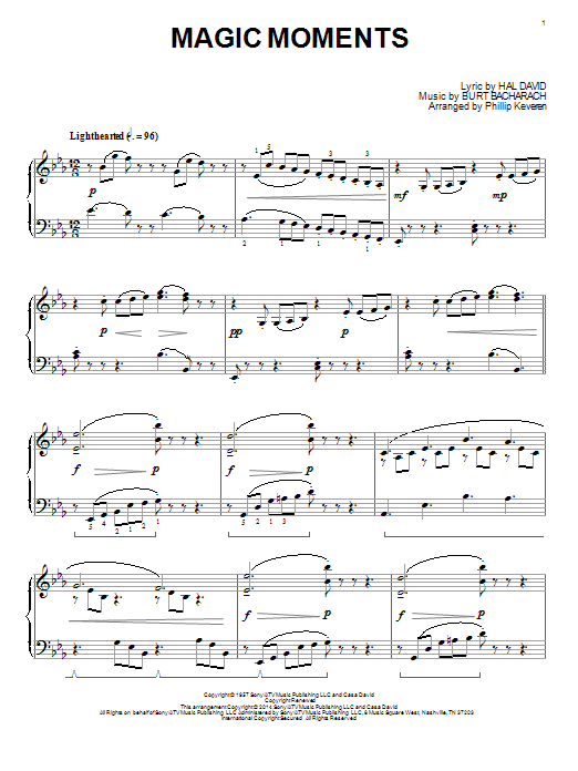 Phillip Keveren Magic Moments Sheet Music Notes & Chords for Piano - Download or Print PDF