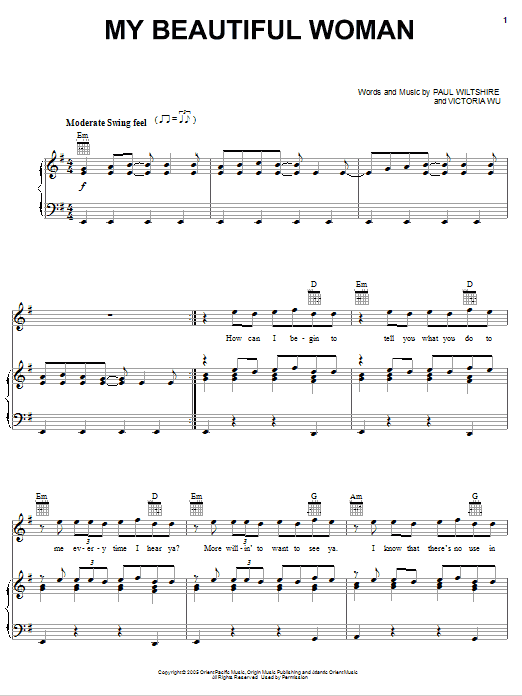 Backstreet Boys My Beautiful Woman Sheet Music Notes & Chords for Piano, Vocal & Guitar (Right-Hand Melody) - Download or Print PDF Backstreet Boys My Beautiful Woman Sheet Music Notes & Chords for Piano, Vocal & Guitar (Right-Hand Melody) - Download or Print PDF