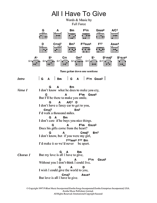 Preview Backstreet Boys All I Have To Give Pop sheet music, notes and chords for Piano, Vocal & Guitar, SKU: 18412 sheet music, piano notes, chords, guitar tabs, score, transpose, transcribe, how to play, guide, download, learn, tutorial, progression, song, artist, awards, billboard, mtv, vh1, tour, single, album, release