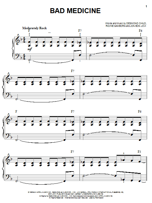 Preview Bon Jovi Bad Medicine Rock sheet music, notes and chords for Drums Transcription, SKU: 177066 sheet music, piano notes, chords, guitar tabs, score, transpose, transcribe, how to play, guide, download, learn, tutorial, progression, song, artist, awards, billboard, mtv, vh1, tour, single, album, release