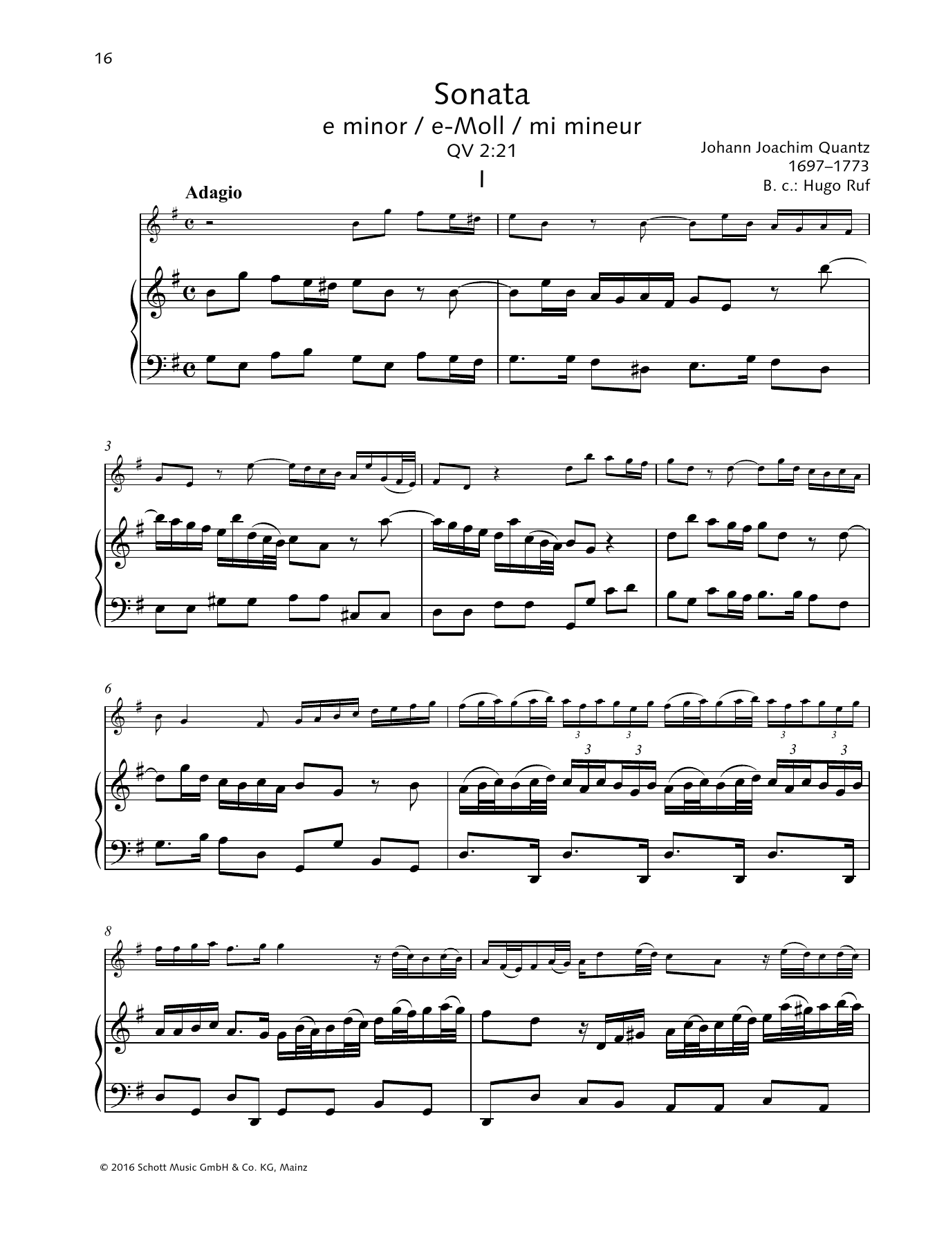 Baldassare Galuppi Sonata E minor Sheet Music Notes & Chords for String Solo - Download or Print PDF