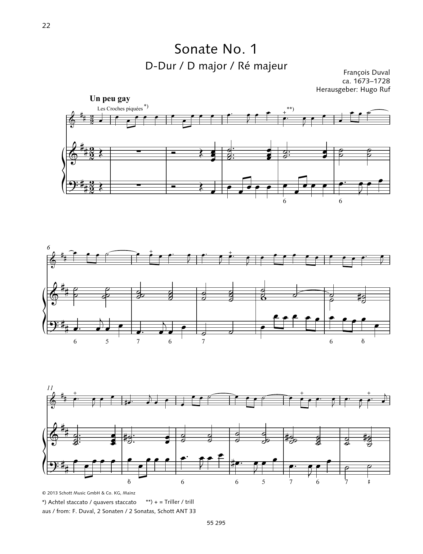 Baldassare Galuppi Sonata No. 1 Sheet Music Notes & Chords for String Solo - Download or Print PDF