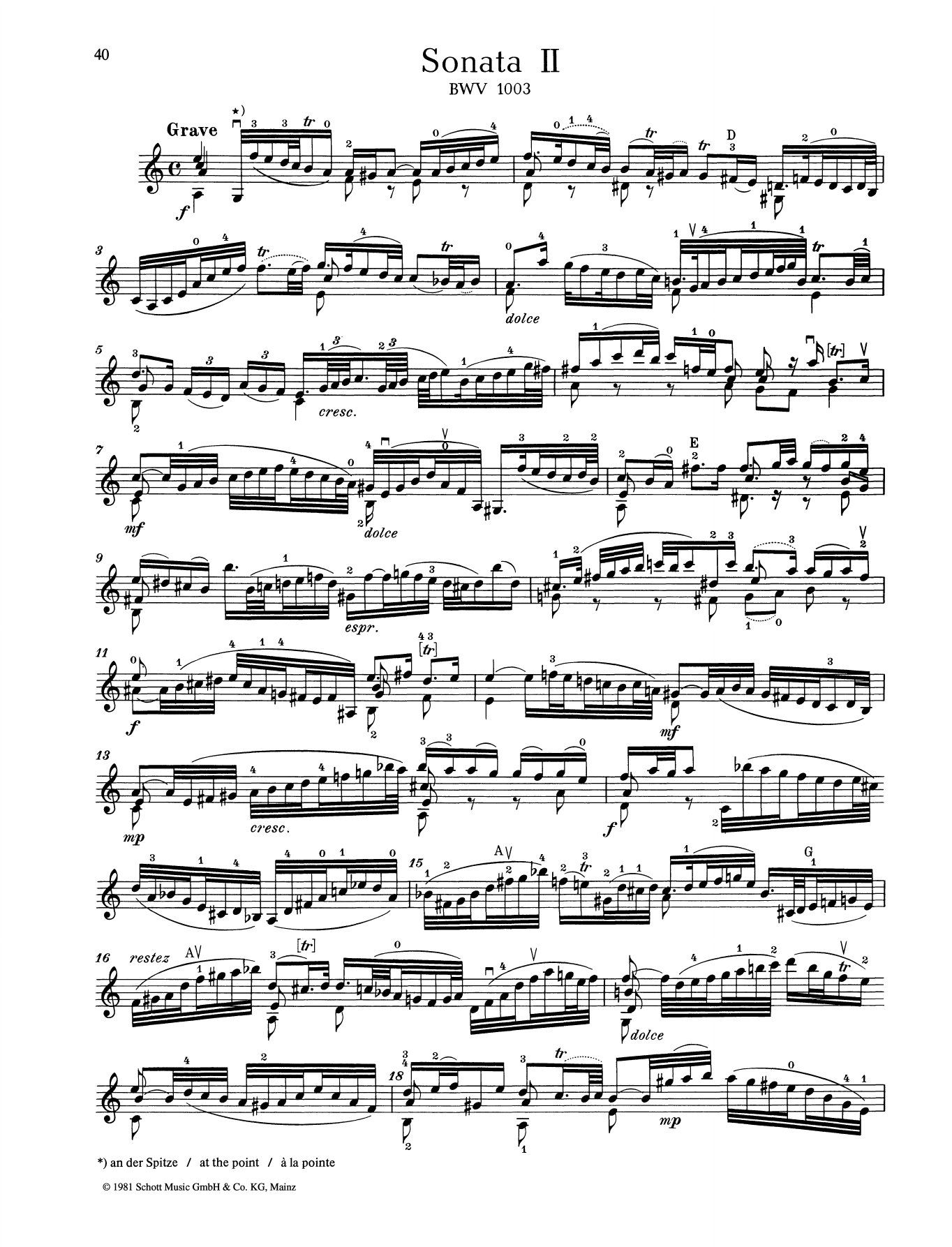 Sonata II sheet music