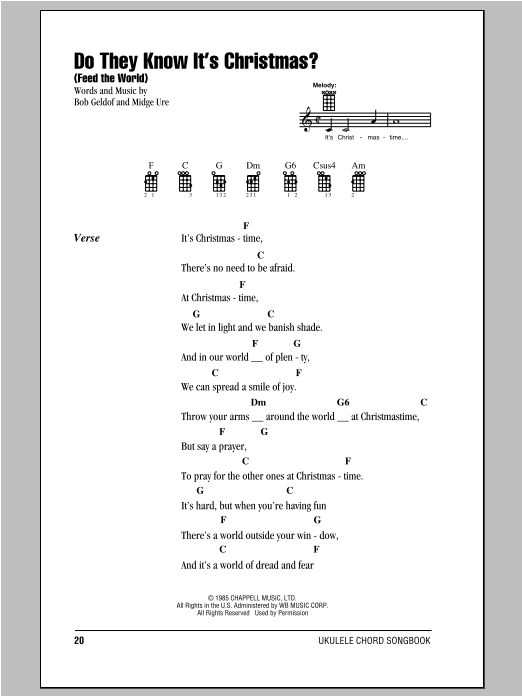 Preview Band Aid Do They Know It's Christmas? (Feed The World) Christmas sheet music, notes and chords for Clarinet, SKU: 190973 Do They Know It's Christmas? (Feed The World) sheet music