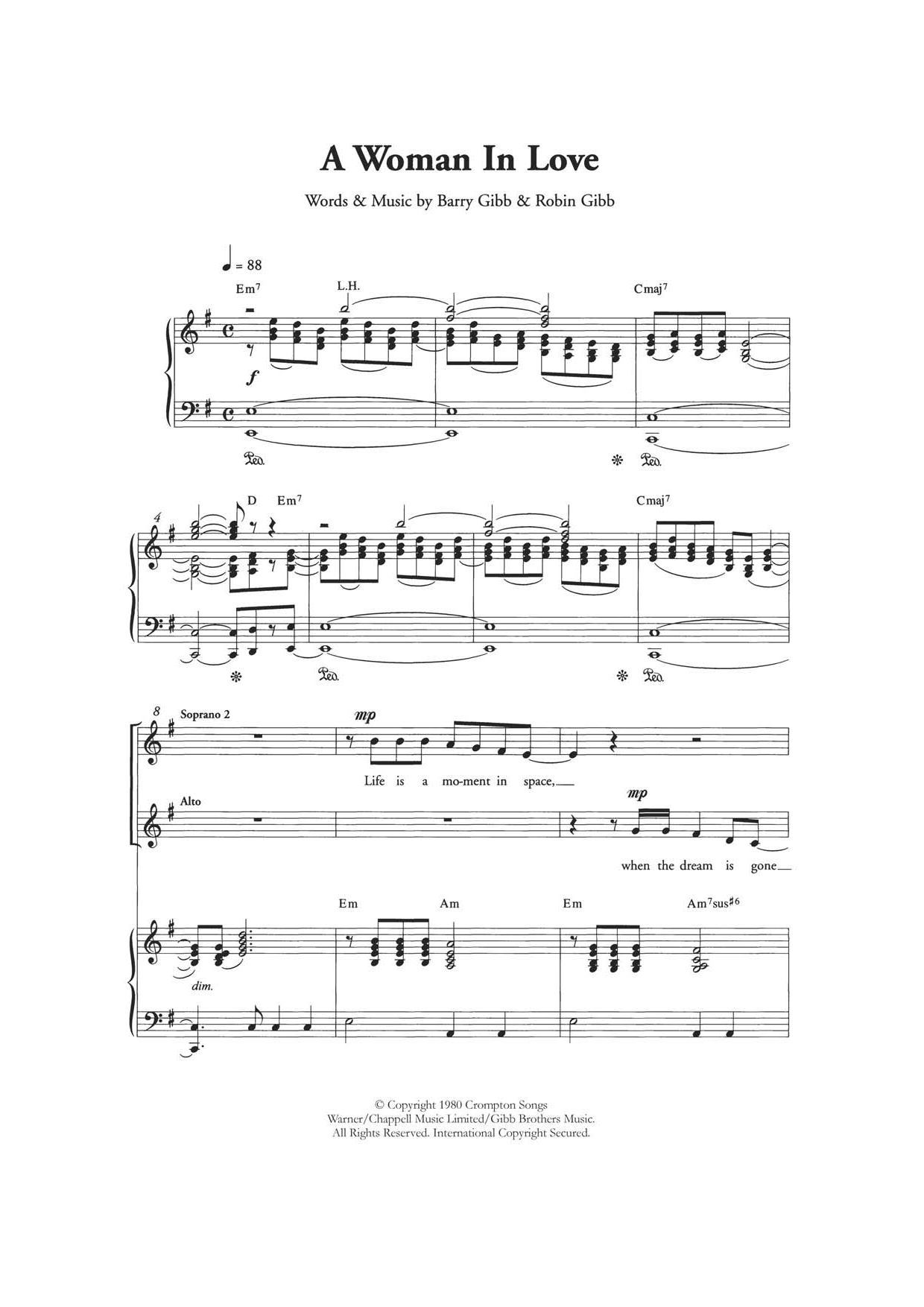 Barbra Streisand A Woman In Love (arr. Berty Rice) Sheet Music Notes & Chords for SSA - Download or Print PDF