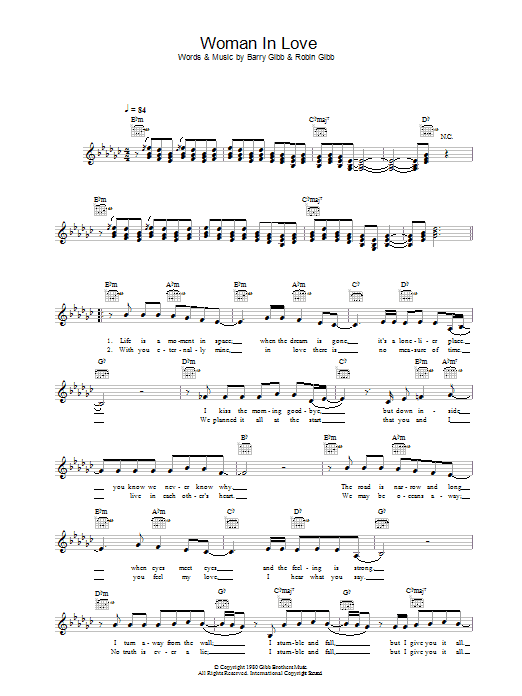 Barbra Streisand A Woman In Love Sheet Music Notes & Chords for Keyboard - Download or Print PDF