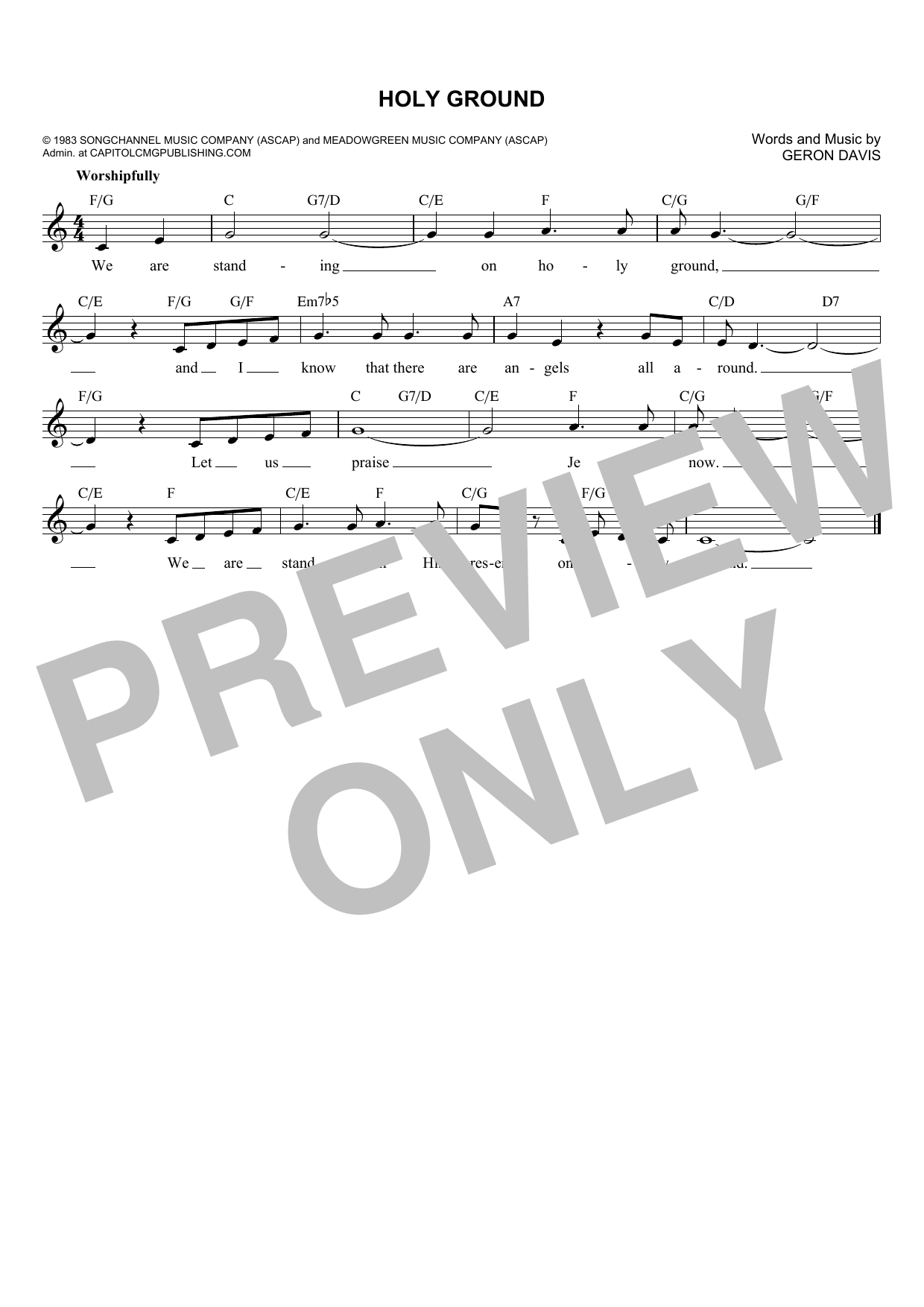 Barbra Streisand Holy Ground Sheet Music Notes & Chords for Melody Line, Lyrics & Chords - Download or Print PDF