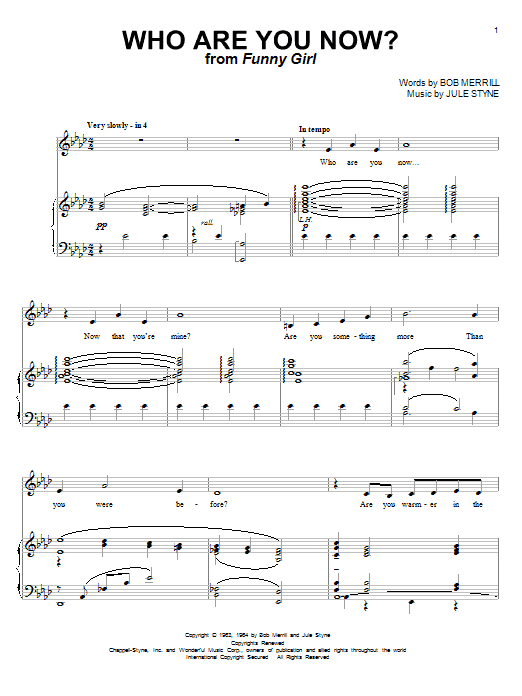 Who Are You Now? sheet music