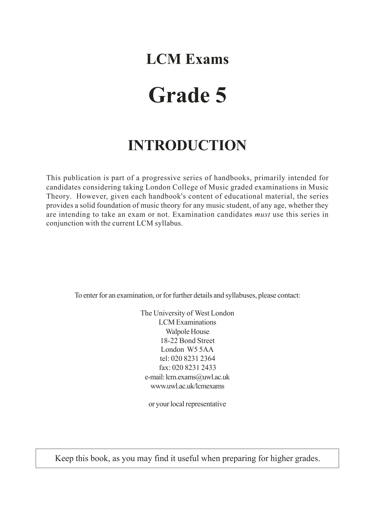 Barry Draycott and Martyn Williams LCME Theory Handbook Grade 5 Sheet Music Notes & Chords for Instrumental Method - Download or Print PDF