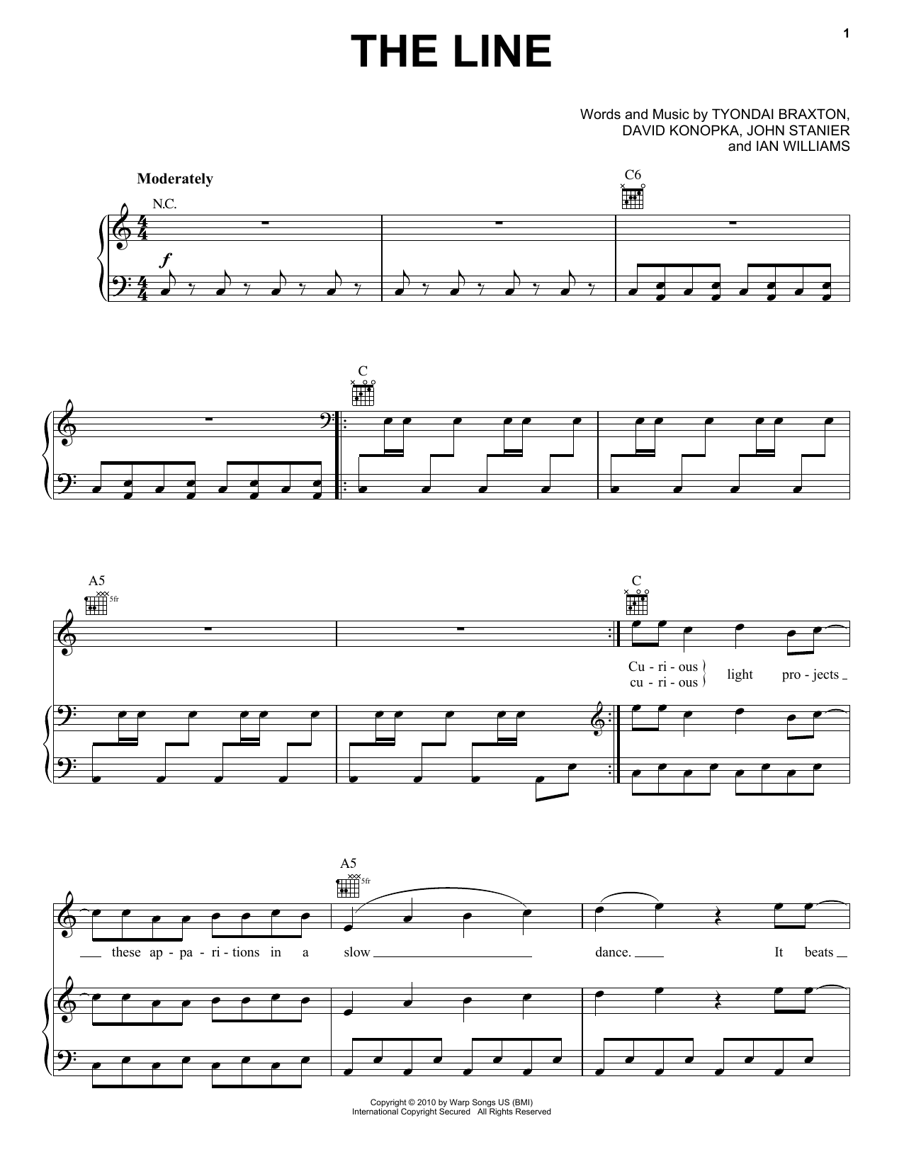 Battles The Line Sheet Music Notes & Chords for Piano, Vocal & Guitar Chords (Right-Hand Melody) - Download or Print PDF