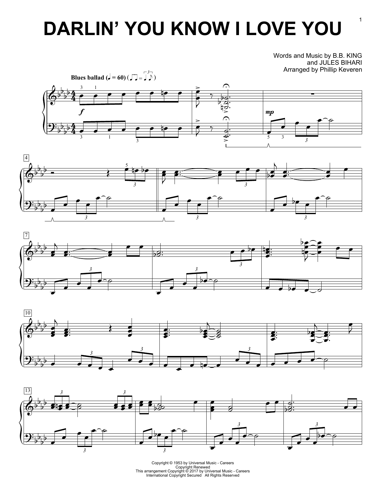 Phillip Keveren Darlin' You Know I Love You Sheet Music Notes & Chords for Piano Solo - Download or Print PDF Phillip Keveren Darlin' You Know I Love You Sheet Music Notes & Chords for Piano Solo - Download or Print PDF