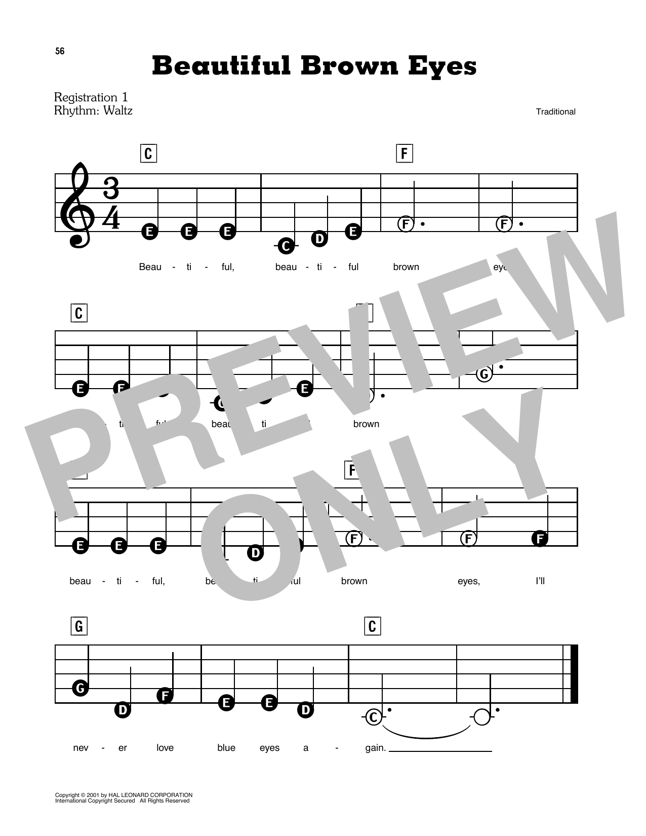 Traditional Beautiful Brown Eyes Sheet Music Download Pdf Score 195756 In your brown eyes, you'll watch her go. traditional beautiful brown eyes sheet music notes chords download printable melody line lyrics chords sku 195756