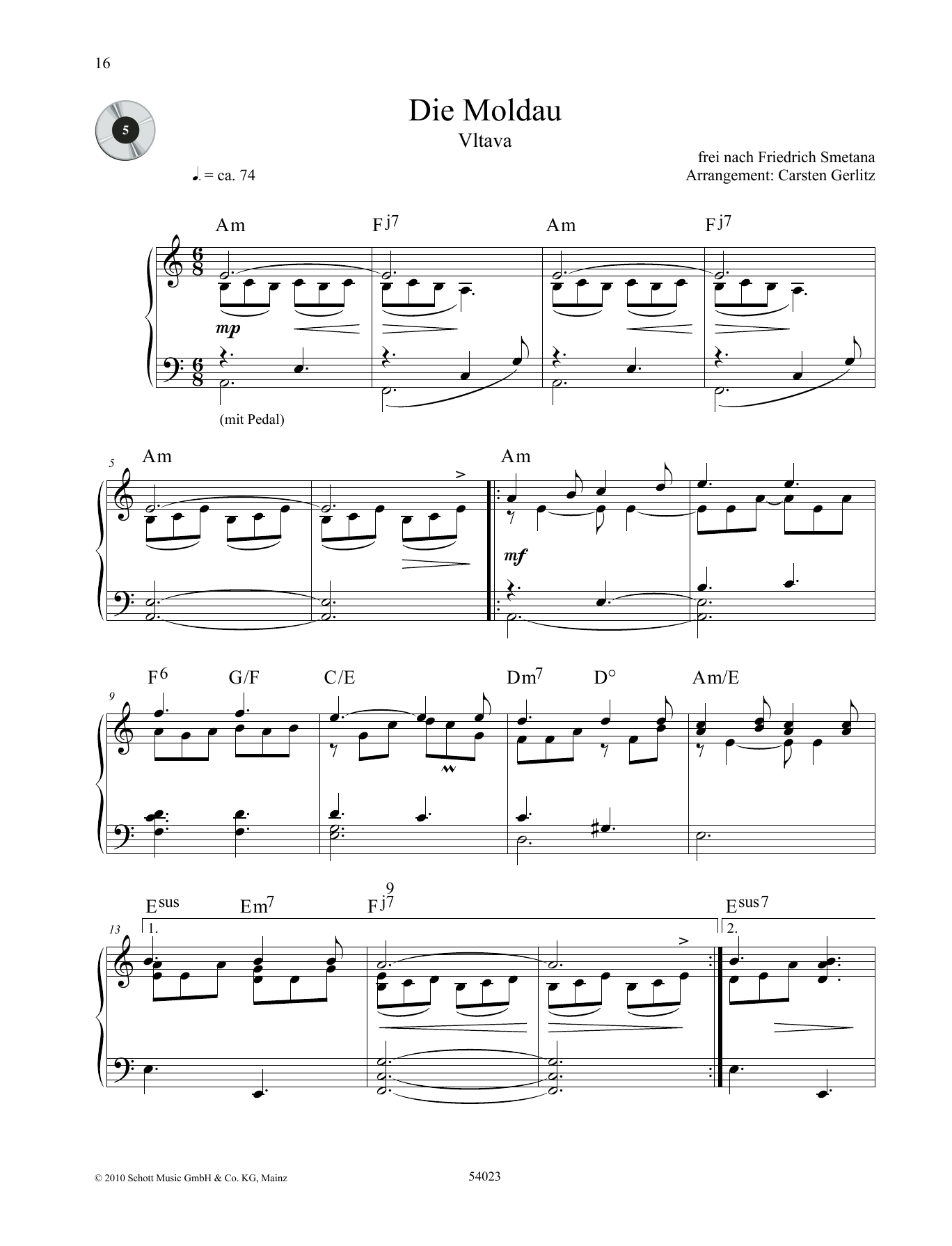 Vltava sheet music