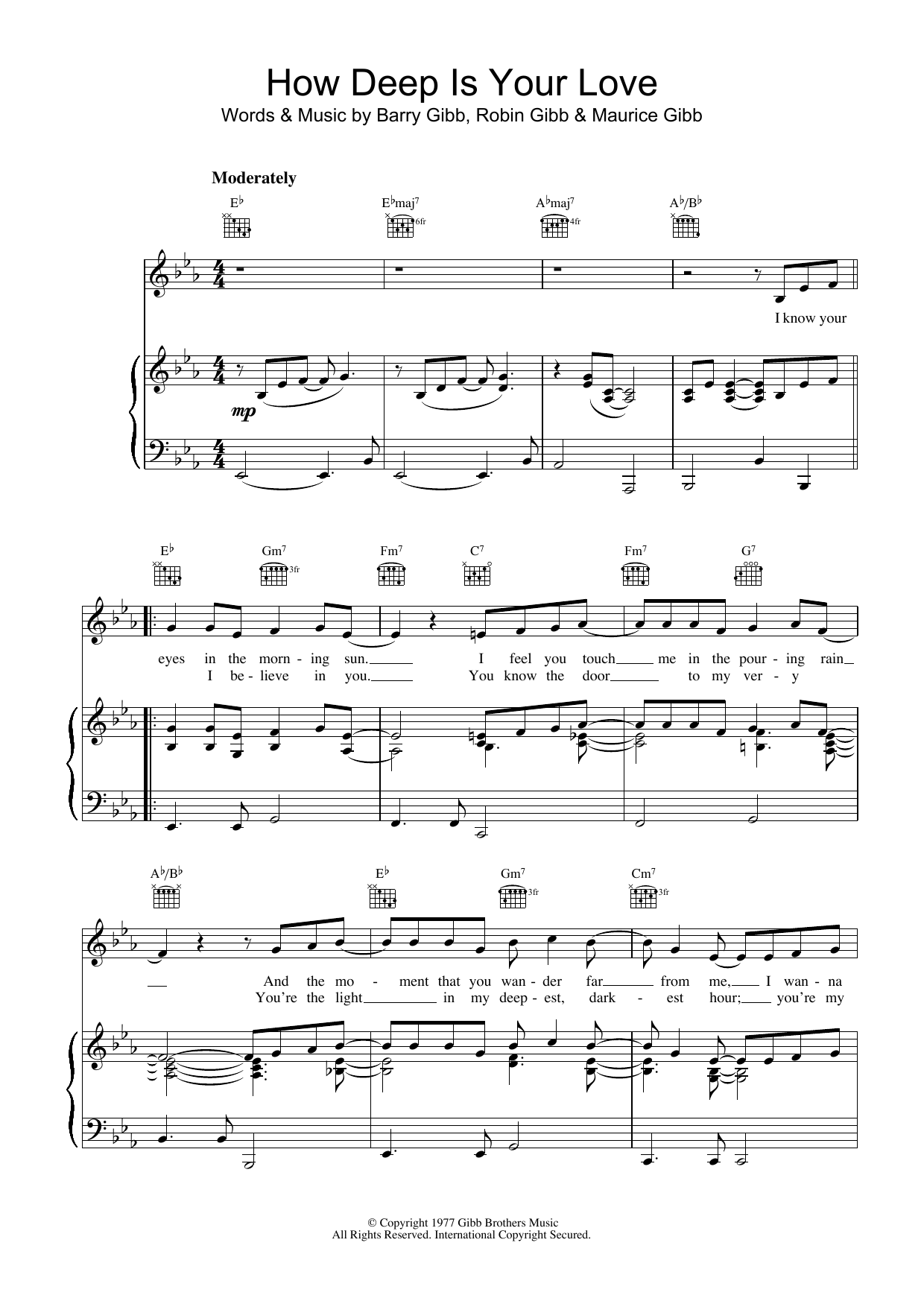 Bee Gees How Deep Is Your Love Sheet Music Notes & Chords for Violin - Download or Print PDF