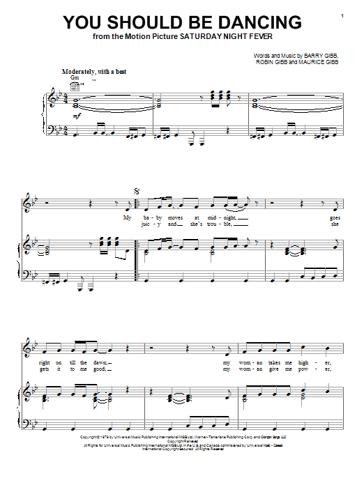 Bee Gees You Should Be Dancing Sheet Music Notes & Chords for Guitar Tab - Download or Print PDF
