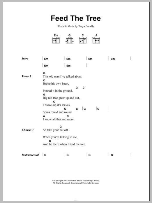 Belly Feed The Tree Sheet Music Notes & Chords for Guitar Tab - Download or Print PDF