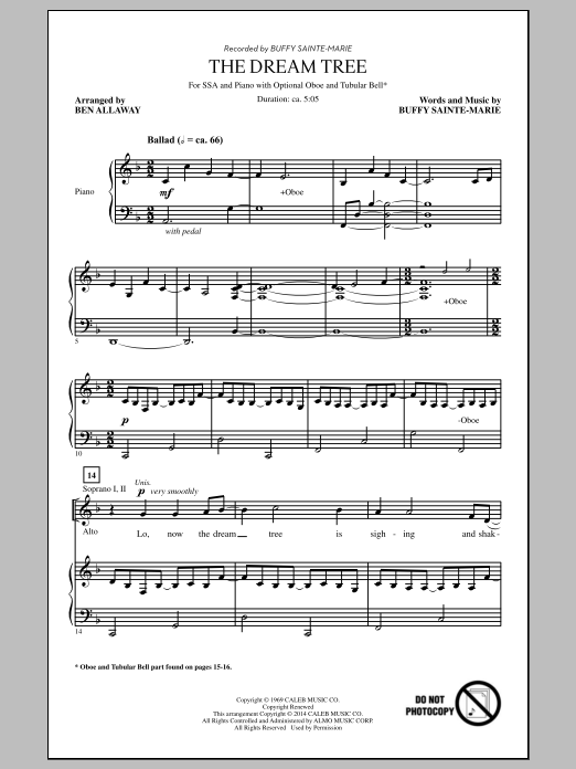 Ben Allaway The Dream Tree Sheet Music Notes & Chords for SSA - Download or Print PDF