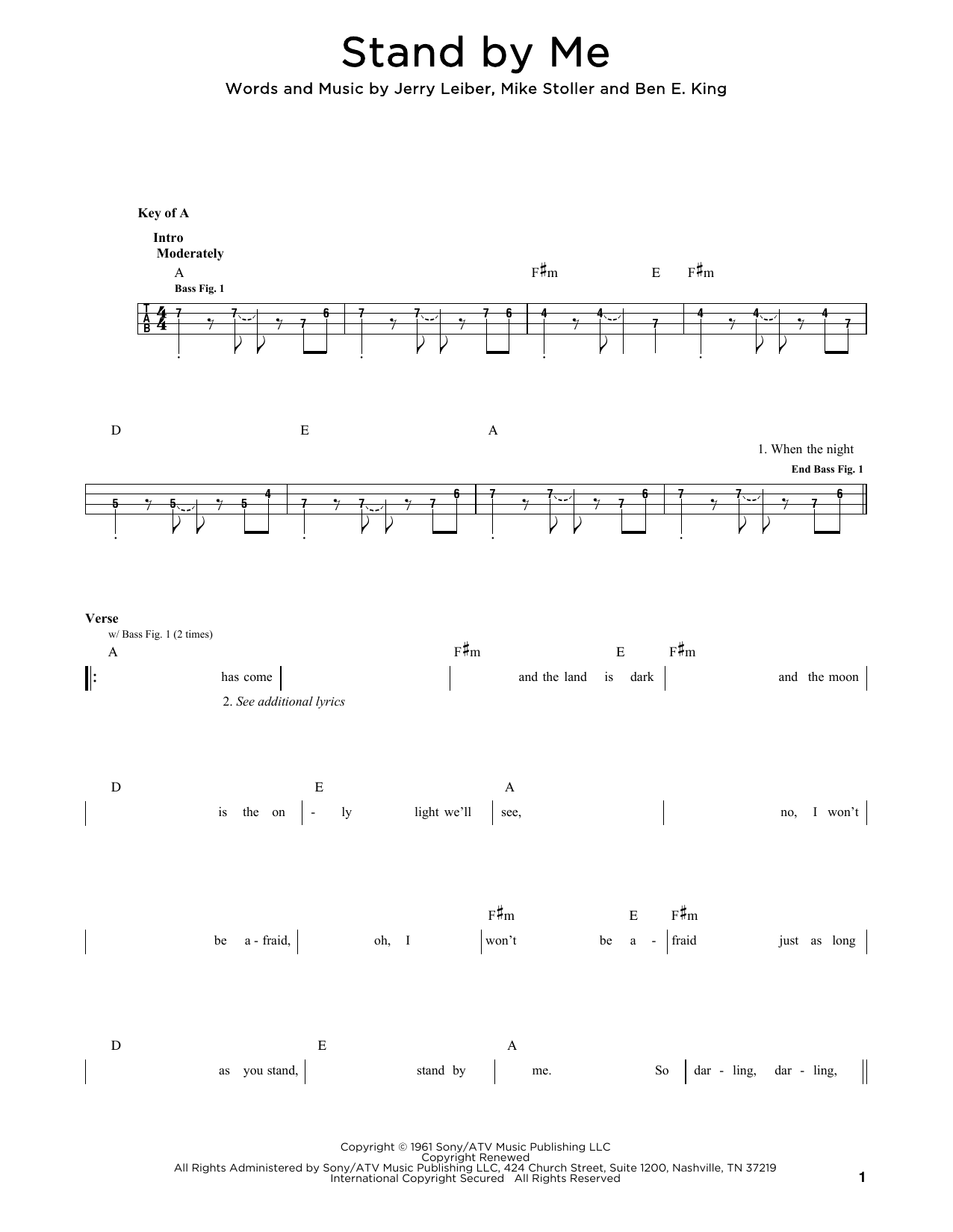 Stand By Me sheet music