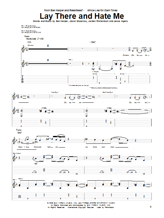Lay There And Hate Me sheet music