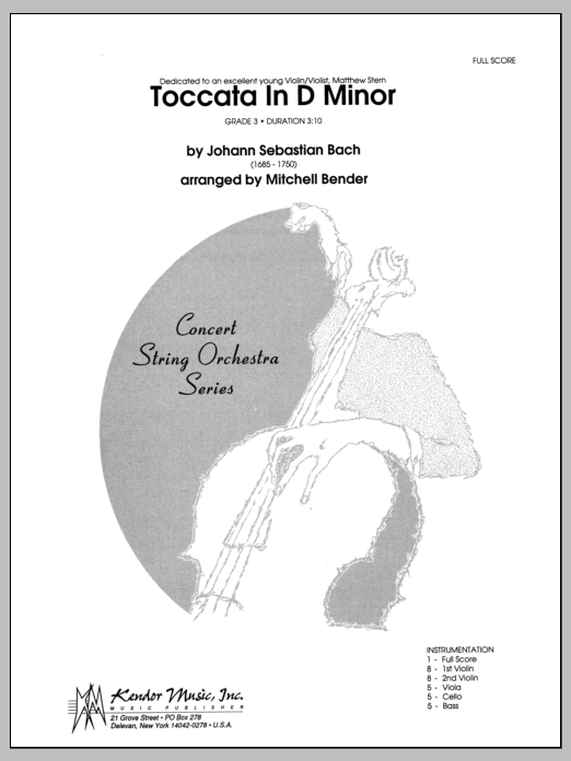 Toccata in D Minor - Full Score sheet music
