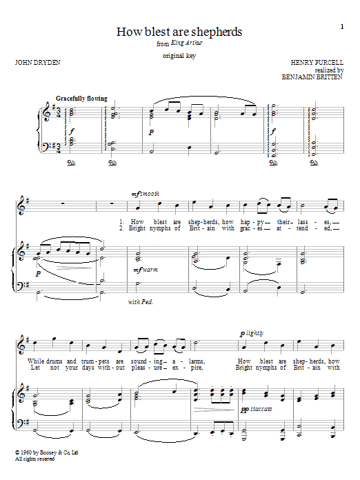 Benjamin Britten How Blest Are Shepherds Sheet Music Notes & Chords for Piano, Vocal & Guitar (Right-Hand Melody) - Download or Print PDF