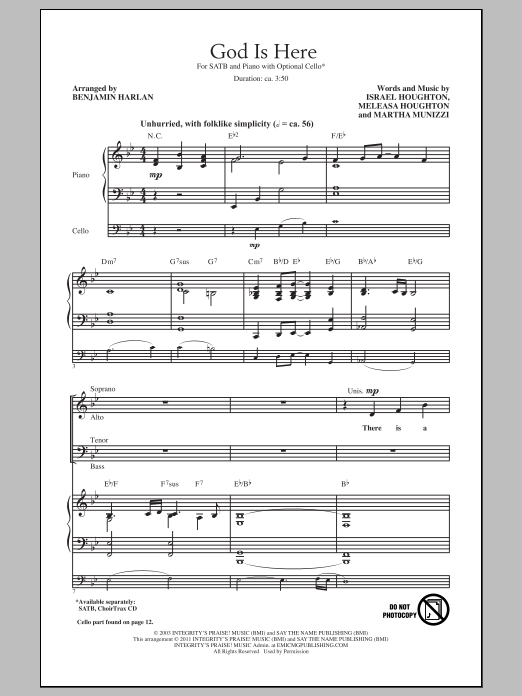 Benjamin Harlan God Is Here Sheet Music Notes & Chords for SATB - Download or Print PDF