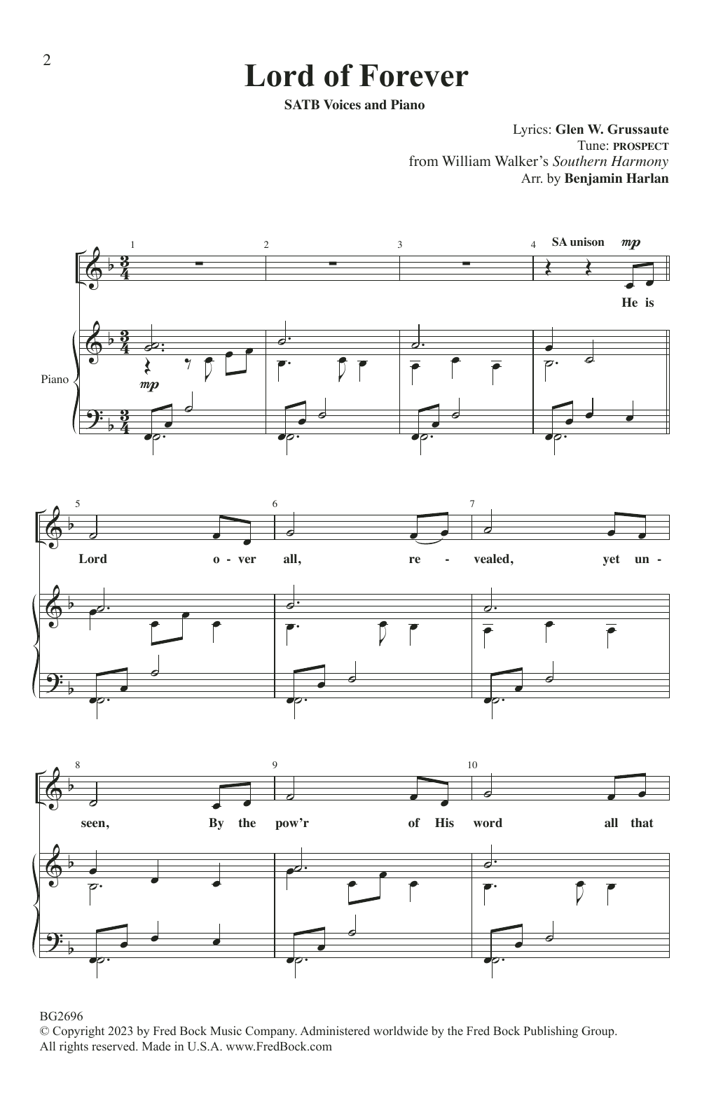 Benjamin Harlan Lord of Forever Sheet Music Notes & Chords for SATB Choir - Download or Print PDF