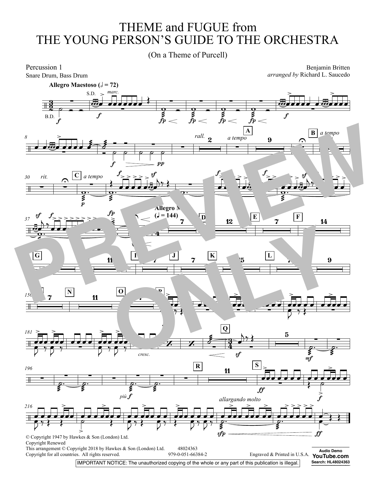 Britten Young Person Guide To The Orchestra Score Pdf