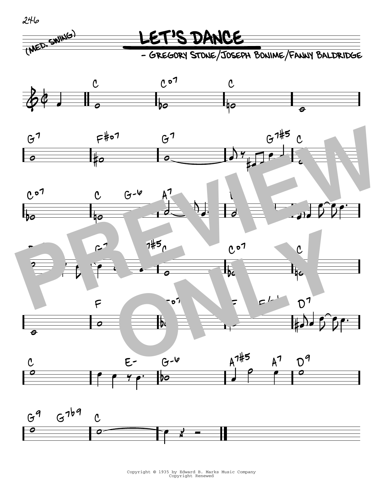 Benny Goodman & His Orchestra Let's Dance Sheet Music Notes & Chords for Real Book – Melody & Chords - Download or Print PDF