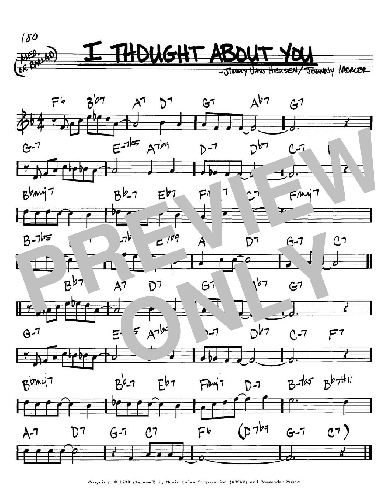 Benny Goodman I Thought About You Sheet Music Notes & Chords for Voice - Download or Print PDF