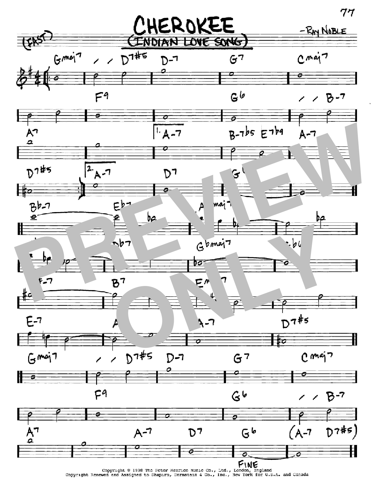Benny Goodman Sextet Cherokee (Indian Love Song) Sheet Music Notes & Chords for Easy Guitar with TAB - Download or Print PDF