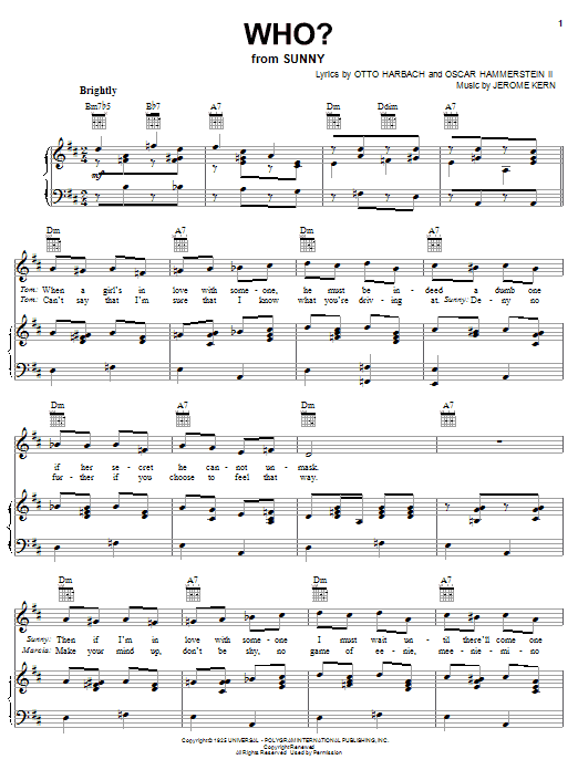 Benny Goodman Who? Sheet Music Notes & Chords for Piano, Vocal & Guitar (Right-Hand Melody) - Download or Print PDF