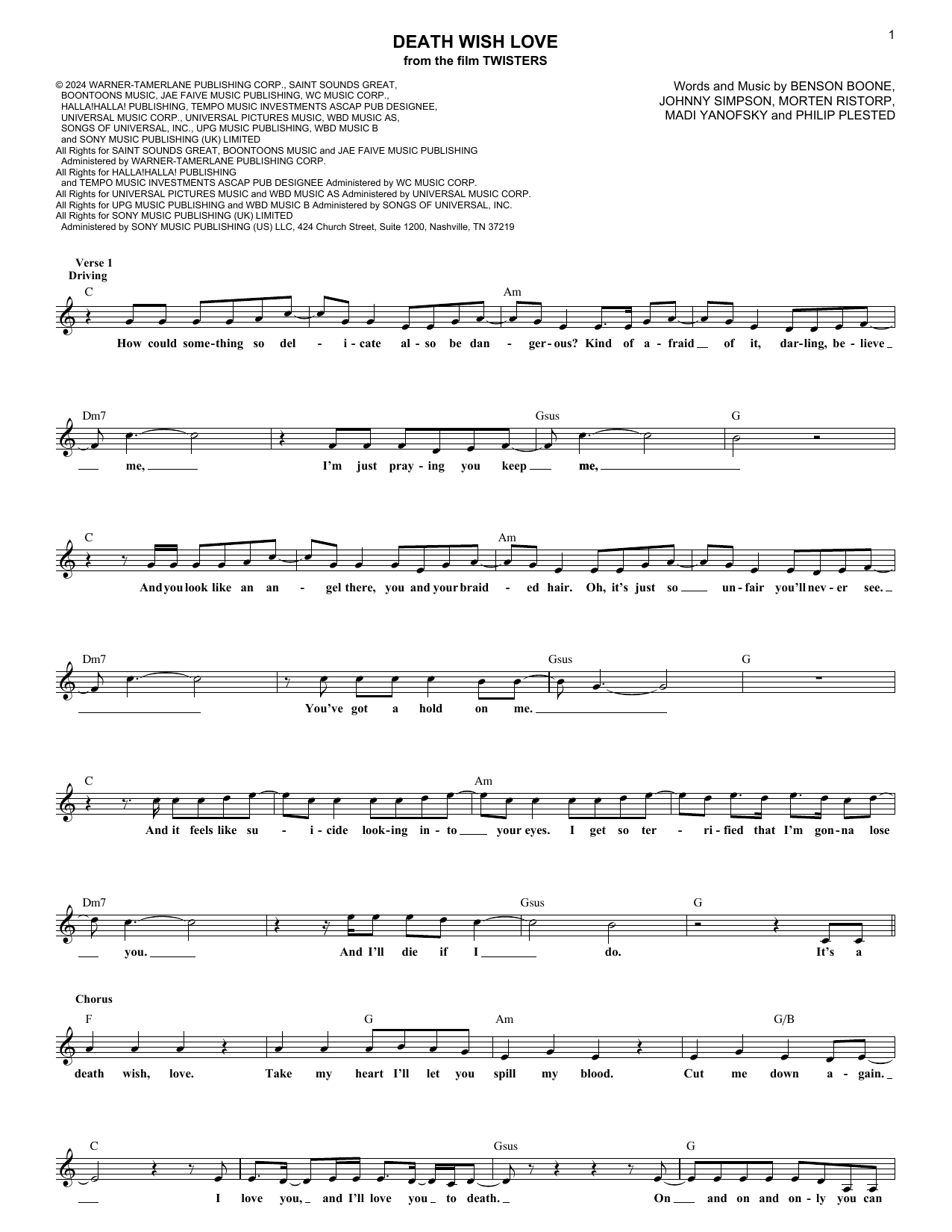 Benson Boone Death Wish Love Sheet Music Notes & Chords for Super Easy Piano - Download or Print PDF Benson Boone Death Wish Love Sheet Music Notes & Chords for Super Easy Piano - Download or Print PDF