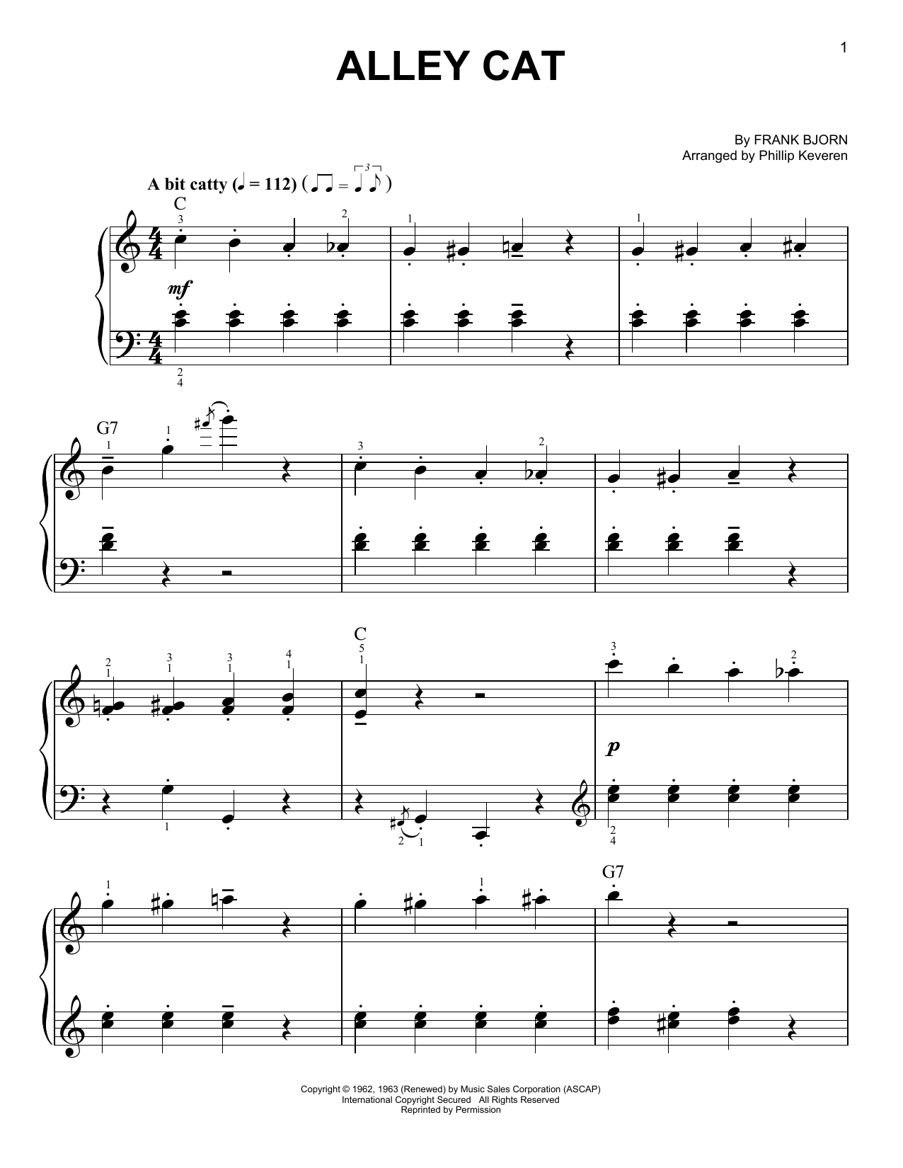 Phillip Keveren Alley Cat Sheet Music Notes & Chords for Easy Piano - Download or Print PDF