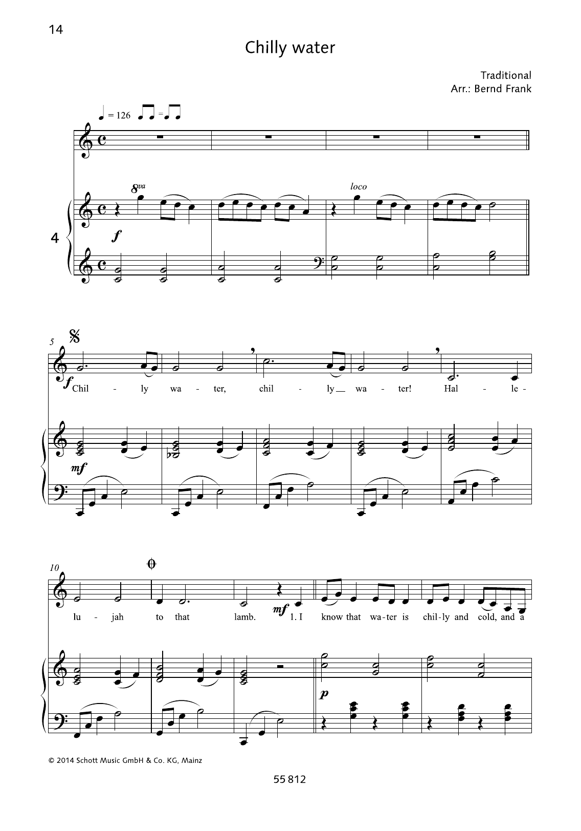 Bernd Frank Chilly Water Sheet Music Notes & Chords for Piano & Vocal - Download or Print PDF