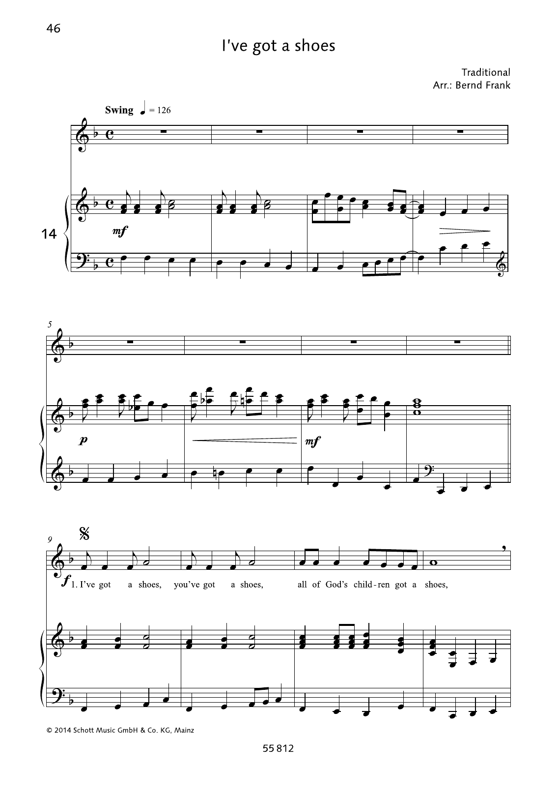 Bernd Frank I've got a shoes Sheet Music Notes & Chords for Piano & Vocal - Download or Print PDF