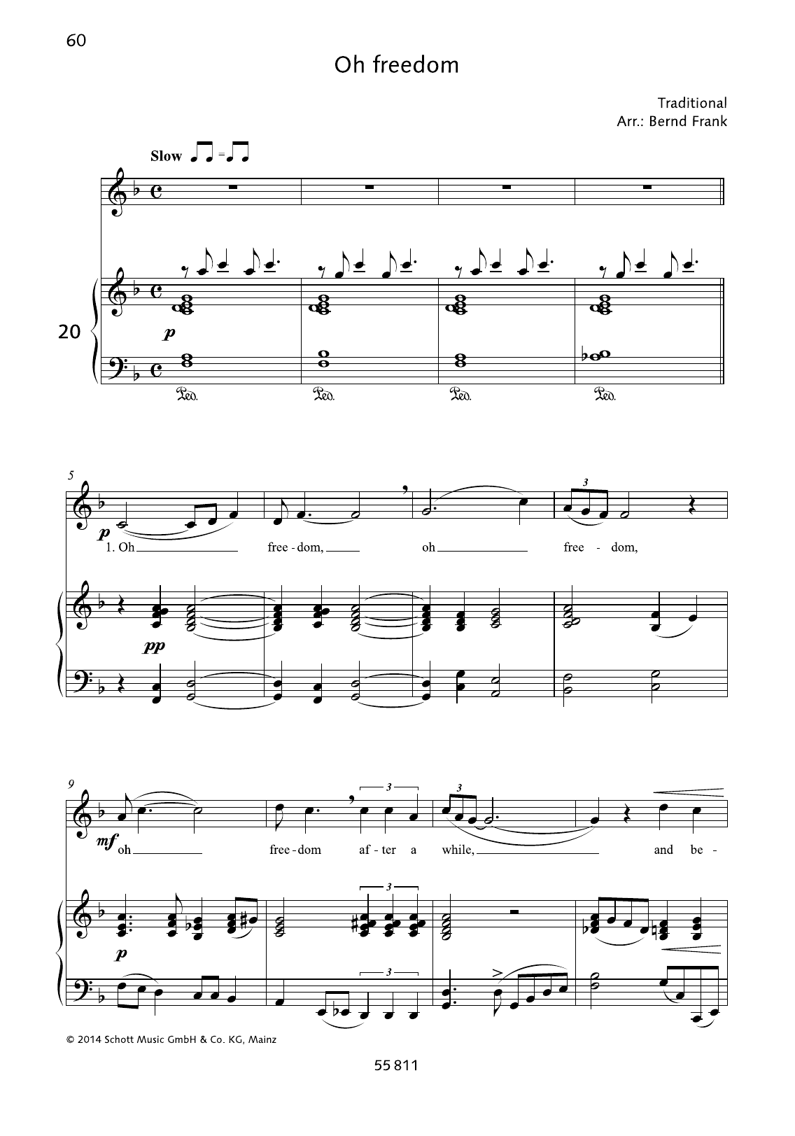 Bernd Frank Oh Freedom Sheet Music Notes & Chords for Piano & Vocal - Download or Print PDF