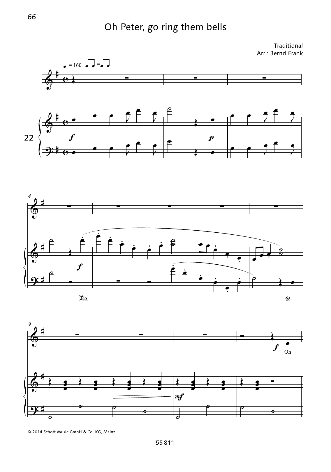 Bernd Frank Oh Peter, go ring them bells Sheet Music Notes & Chords for Piano & Vocal - Download or Print PDF
