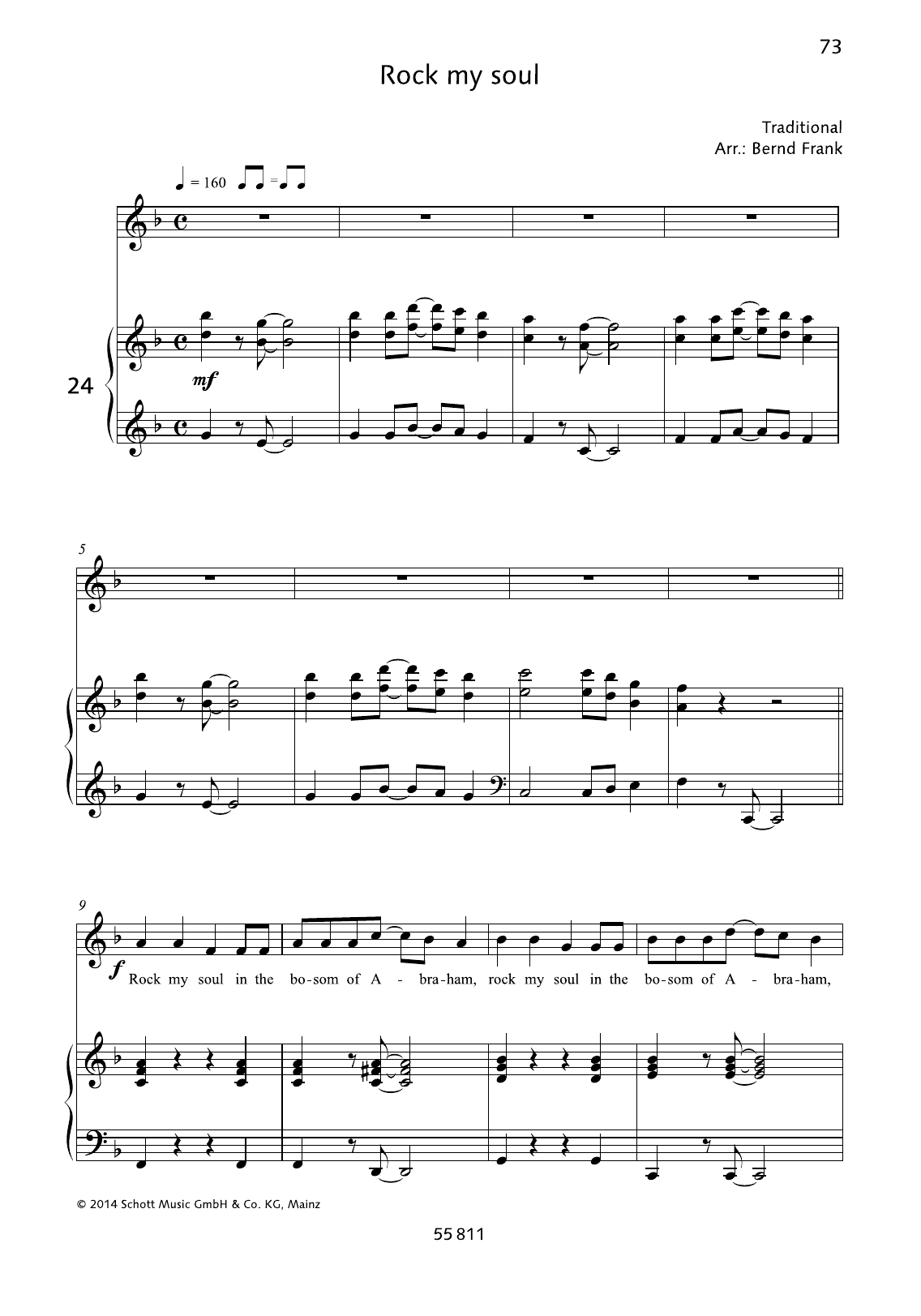 Bernd Frank Rock My Soul Sheet Music Notes & Chords for Piano & Vocal - Download or Print PDF