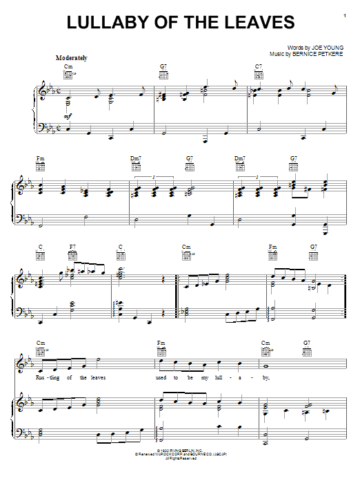 Bernice Petkere Lullaby Of The Leaves Sheet Music Notes & Chords for Trombone - Download or Print PDF