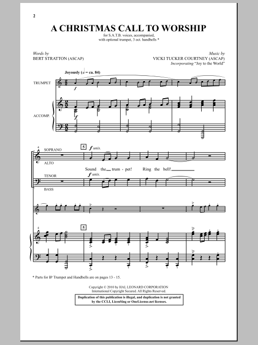 Bert Stratton A Christmas Call To Worship Sheet Music Notes & Chords for SATB - Download or Print PDF