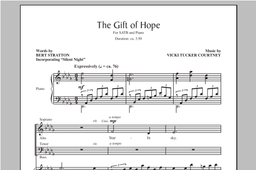 Bert Stratton The Gift Of Hope Sheet Music Notes & Chords for SATB - Download or Print PDF