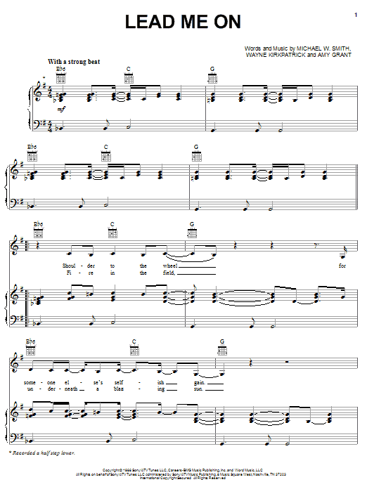Bethany Dillon Lead Me On Sheet Music Notes & Chords for Piano, Vocal & Guitar (Right-Hand Melody) - Download or Print PDF