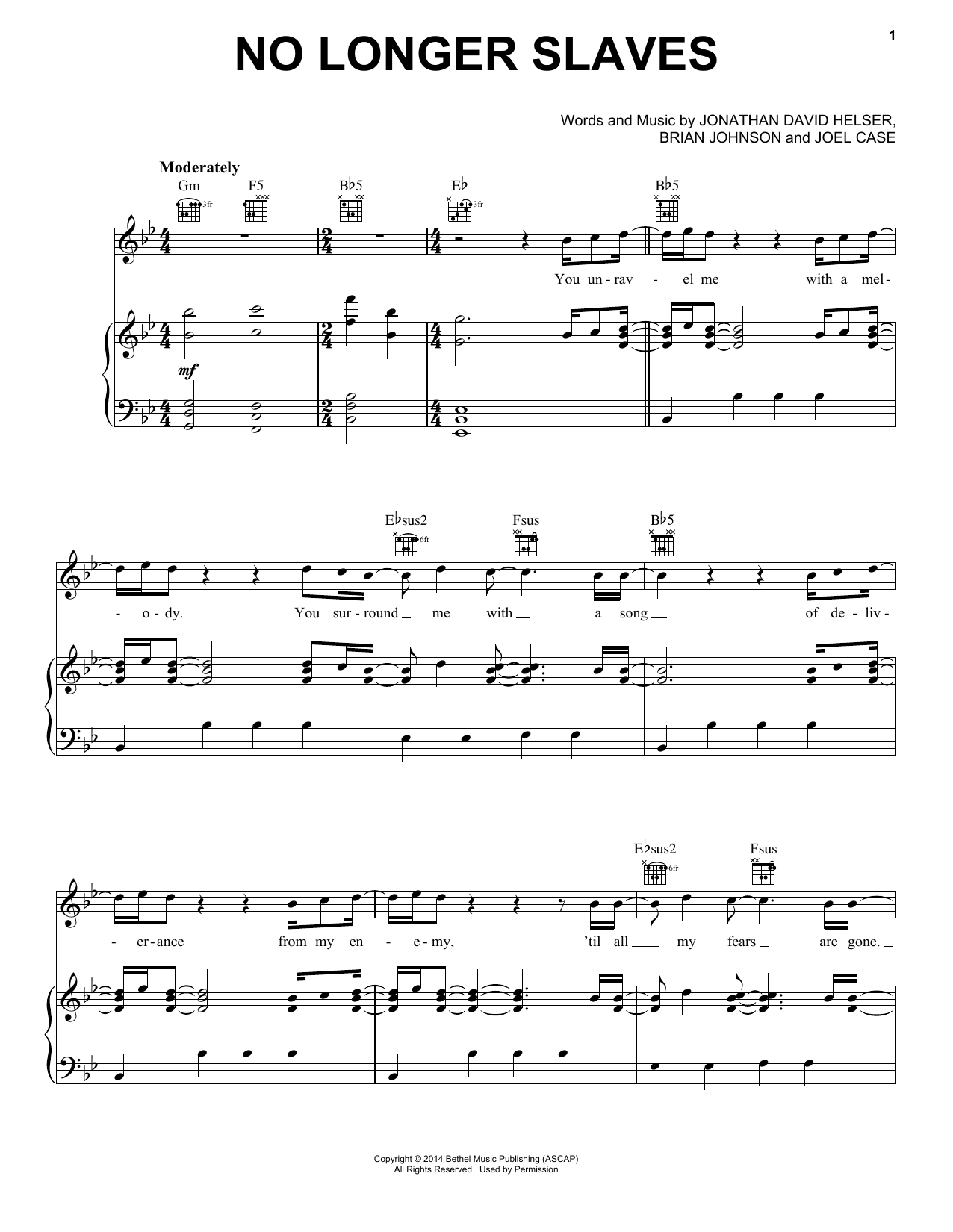 Bethel Music No Longer Slaves Sheet Music Notes & Chords for Ukulele - Download or Print PDF