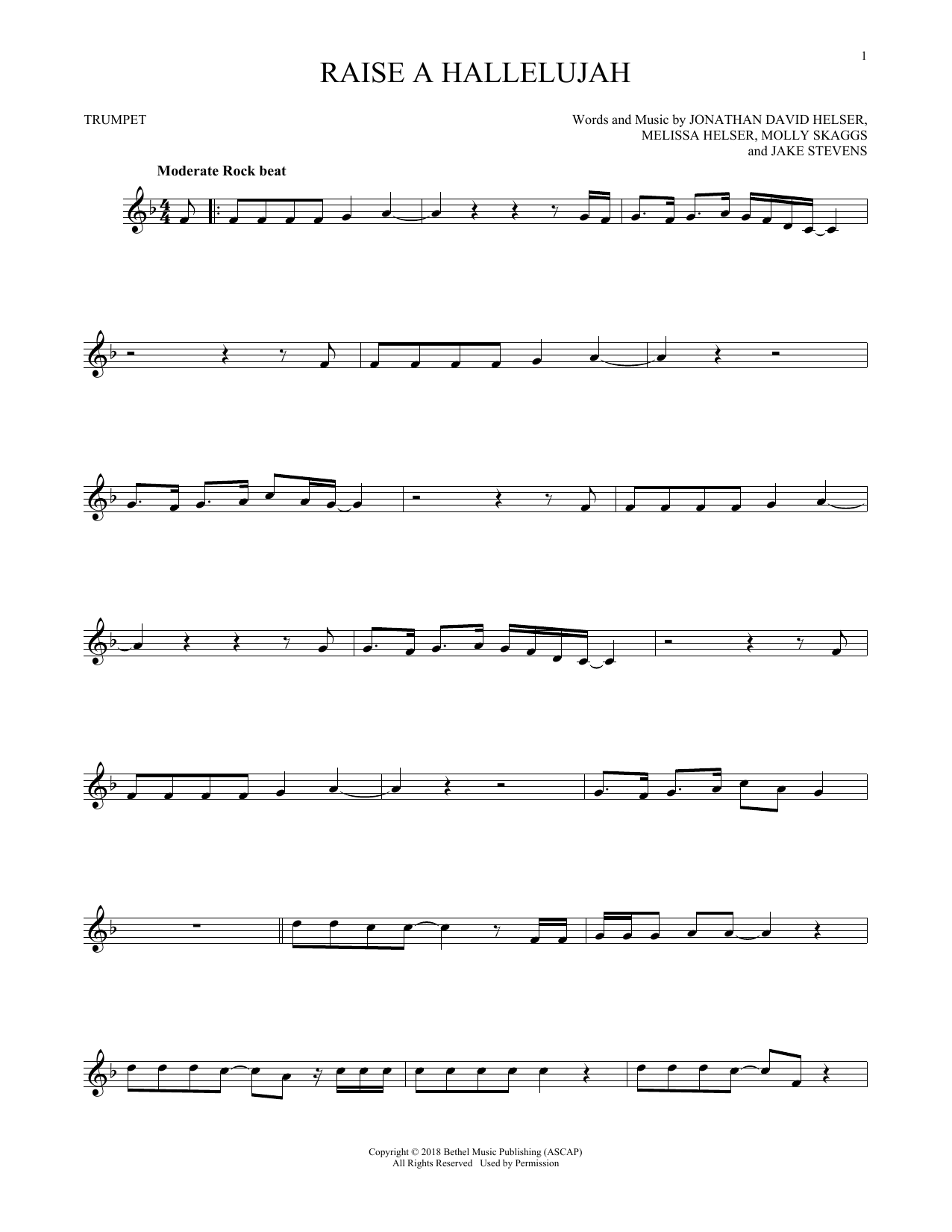 Bethel Music Raise A Hallelujah Sheet Music Notes & Chords for Flute Solo - Download or Print PDF